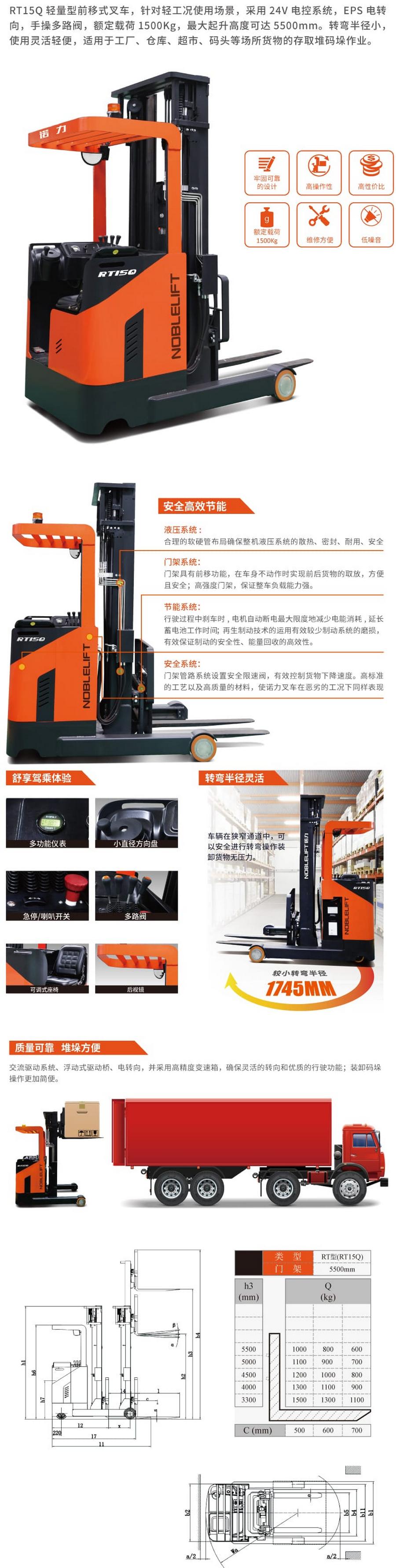 诺力RT15Q座驾式前移式叉车